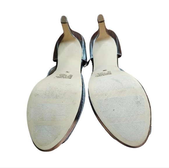 Style & Co. Simmone Peep Toe Strappy Dress Sandals - Silver SZ 10M - Picture 7 of 8